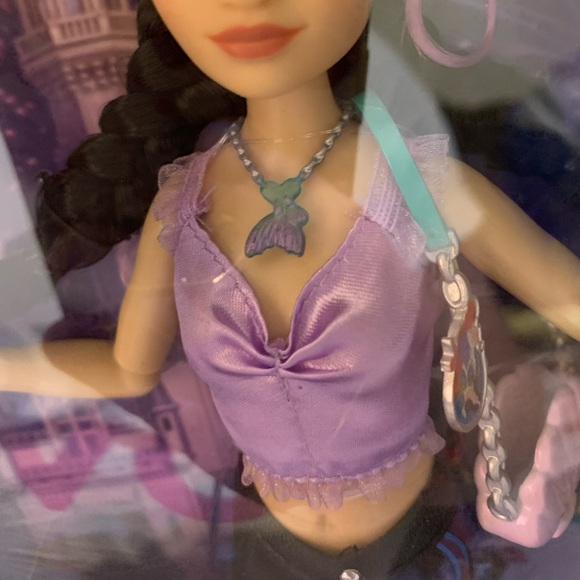 Disney Ariel Doll in Purple and Black Ensemble - Picture 12 of 14